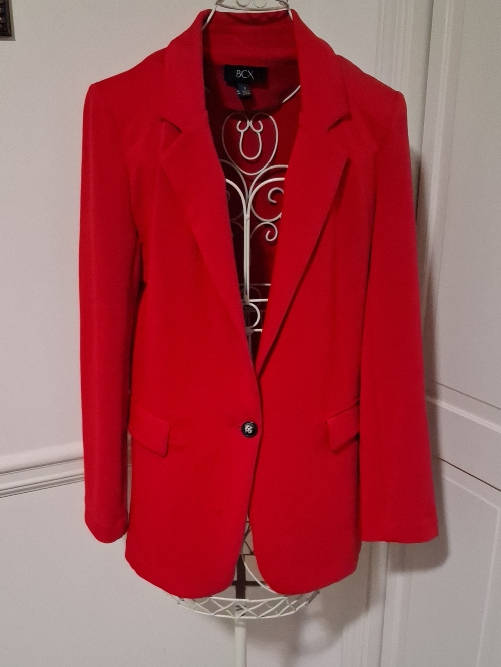 BCX Red Tailored Single-Button Blazer